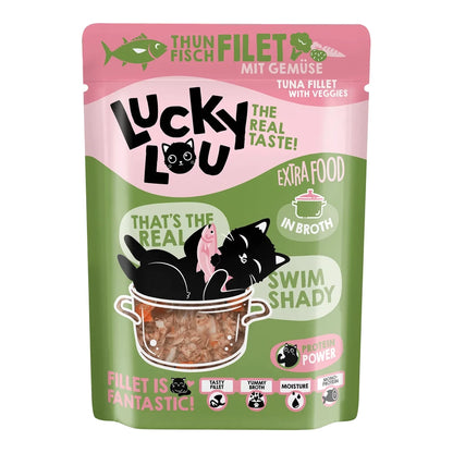Lucky Lou EXTRA FOOD Thunfisch mit Gemüse in Broth 70g Pouch