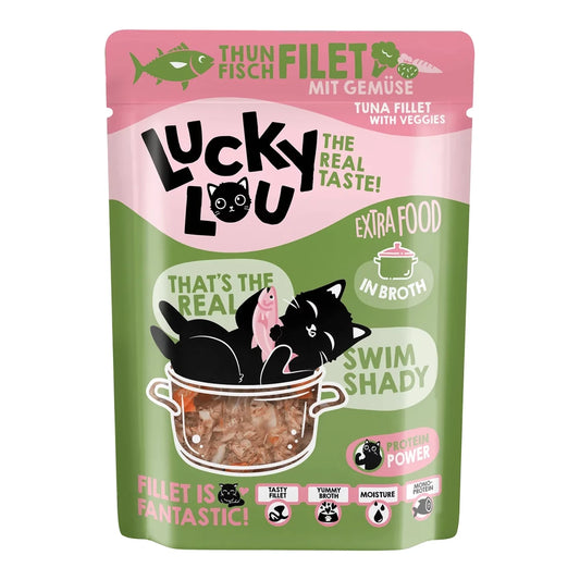 Lucky Lou EXTRA FOOD Thunfisch mit Gemüse in Broth 70g Pouch