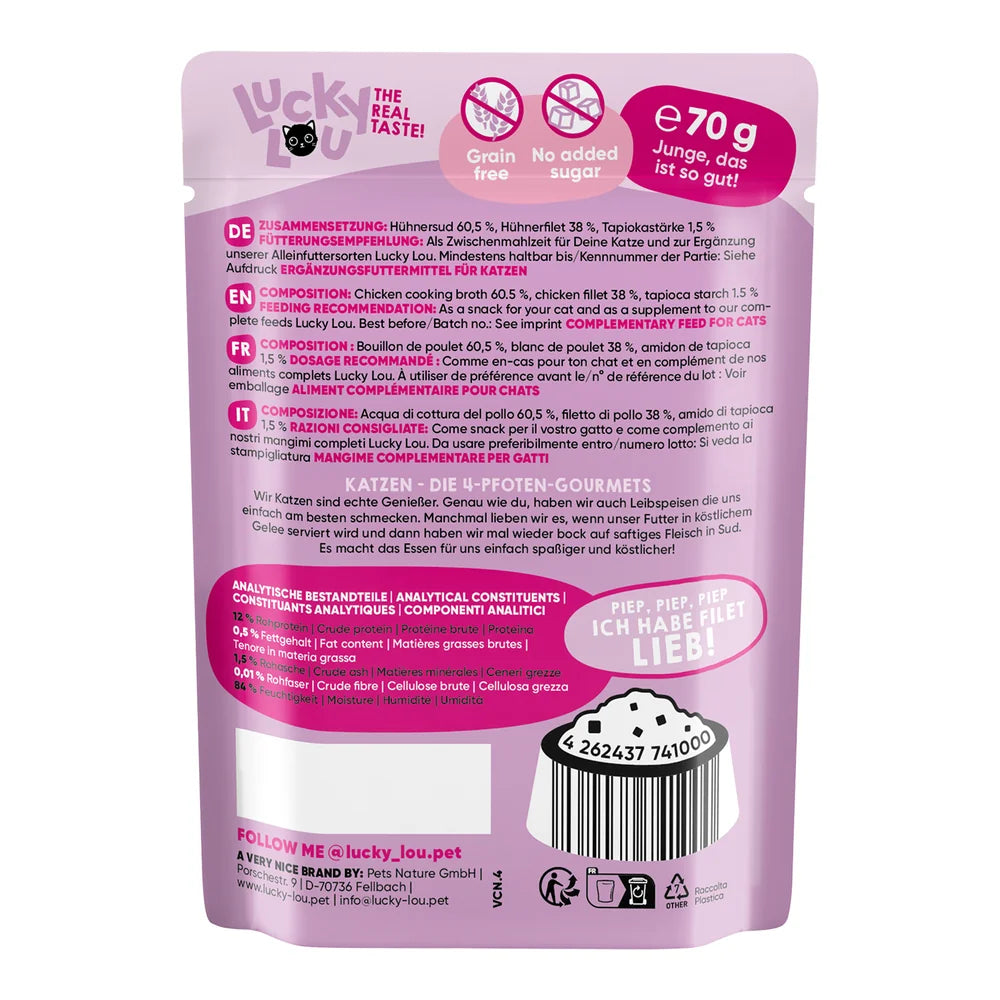 Lucky Lou EXTRA FOOD Hühnerfilet in Jelly 70g Pouch