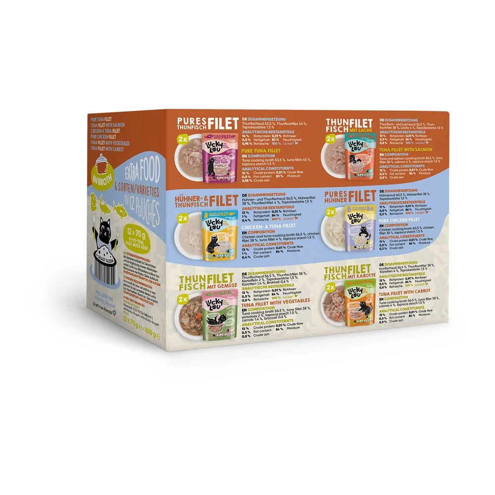 Lucky Lou EXTRA FOOD Broth-Mix-Box 12x70g