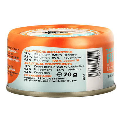 Lucky Lou EXTRA FOOD Thunfisch & Lachs in Broth 70g Dose