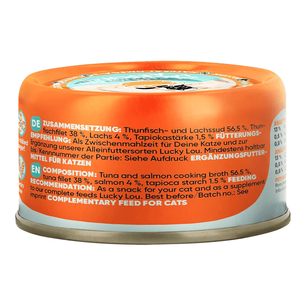 Lucky Lou EXTRA FOOD Thunfisch & Lachs in Broth 70g Dose