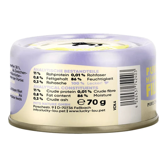 Lucky Lou EXTRA FOOD Hühnerfilet in Broth 70g Dose