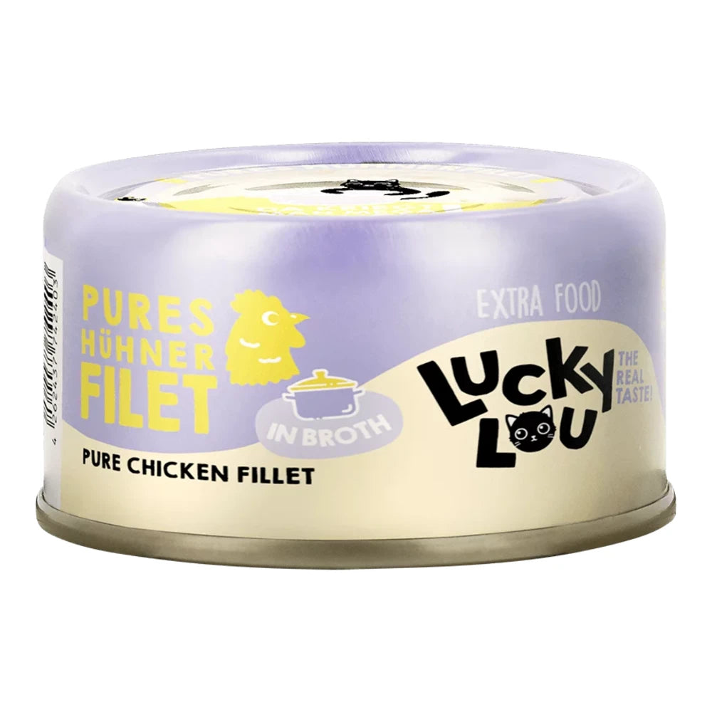 Lucky Lou EXTRA FOOD Hühnerfilet in Broth 70g Dose