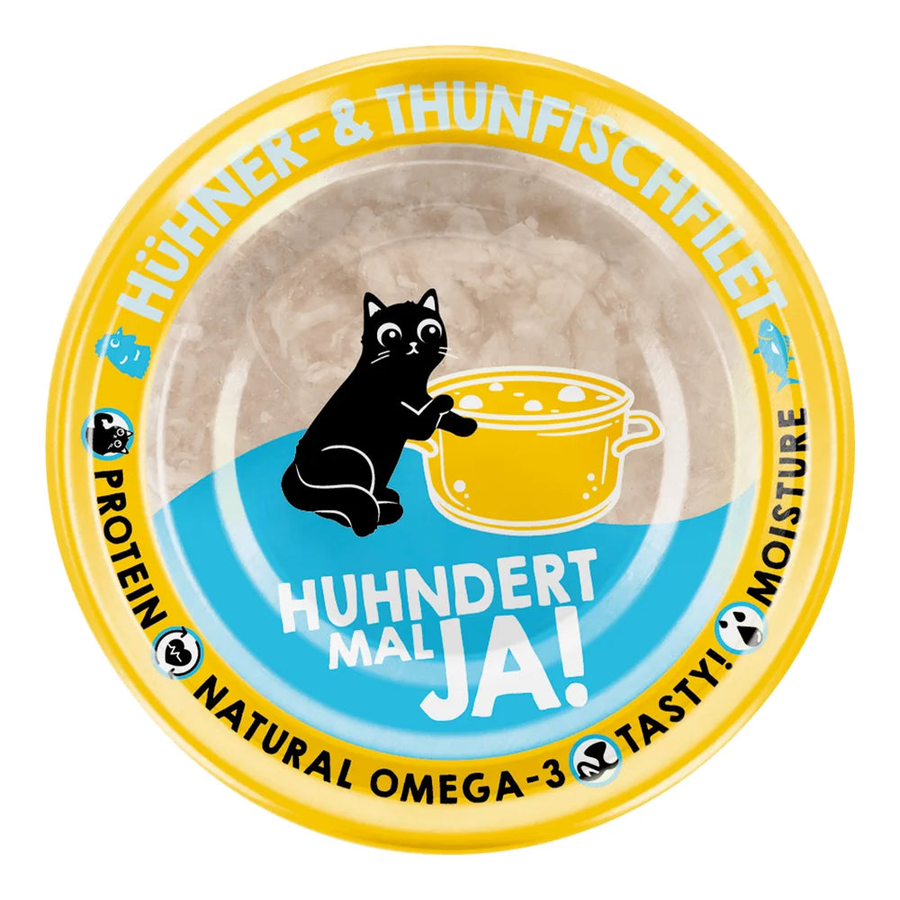 Lucky Lou EXTRA FOOD Hühner & Thunfischfilet in Broth 70g Dose