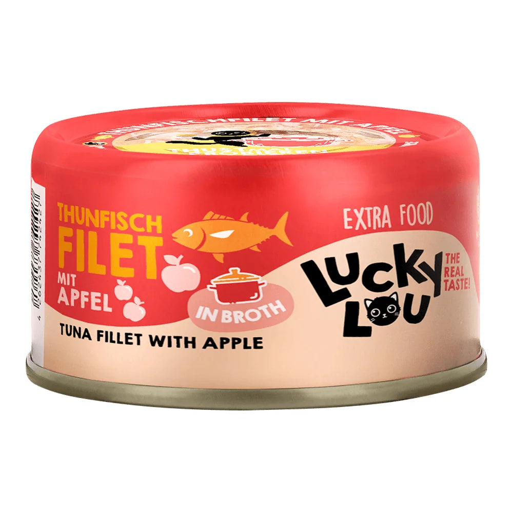 Lucky Lou EXTRA FOOD Thunfisch mit Apfel in Broth 70g Dose