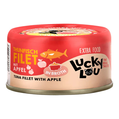 Lucky Lou EXTRA FOOD Thunfisch mit Apfel in Broth 70g Dose