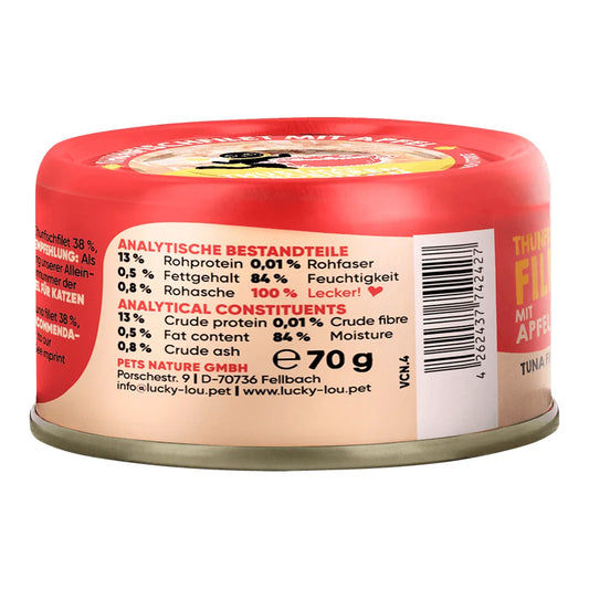 Lucky Lou EXTRA FOOD Thunfisch mit Apfel in Broth 70g Dose