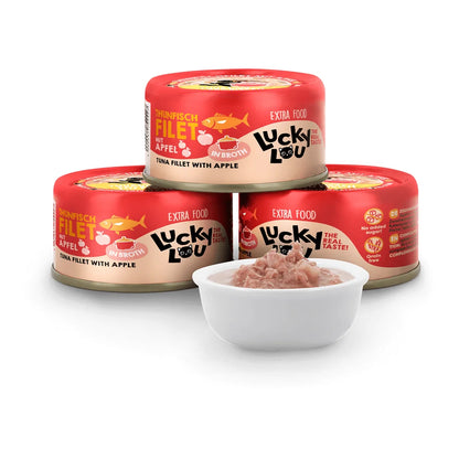 Lucky Lou EXTRA FOOD Thunfisch mit Apfel in Broth 70g Dose