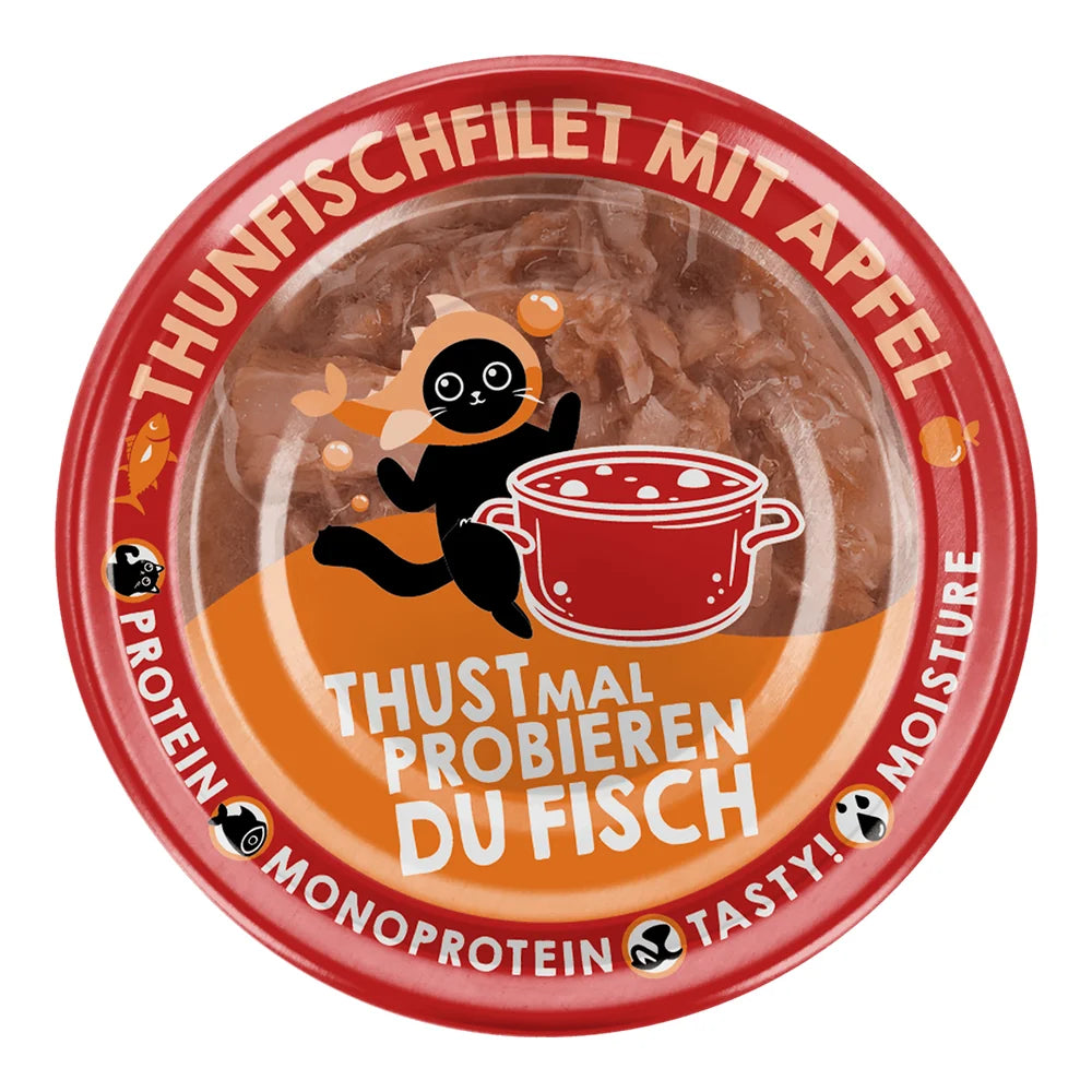 Lucky Lou EXTRA FOOD Thunfisch mit Apfel in Broth 70g Dose