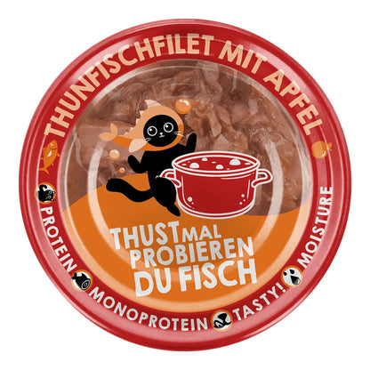 Lucky Lou EXTRA FOOD Thunfisch mit Apfel in Broth 70g Dose