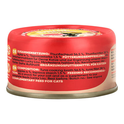 Lucky Lou EXTRA FOOD Thunfisch mit Apfel in Broth 70g Dose