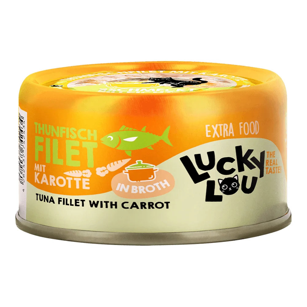 Lucky Lou EXTRA FOOD Thunfisch mit Karotte in Broth 70g Dose