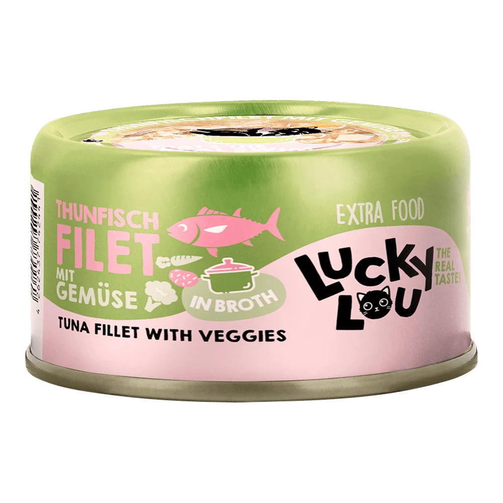 Lucky Lou EXTRA FOOD Thunfisch mit Gemüse in Broth 70g Dose