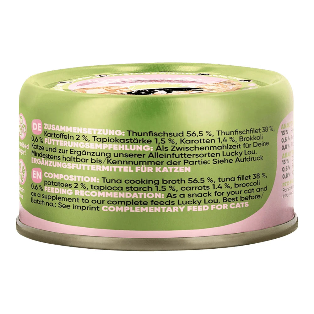 Lucky Lou EXTRA FOOD Thunfisch mit Gemüse in Broth 70g Dose