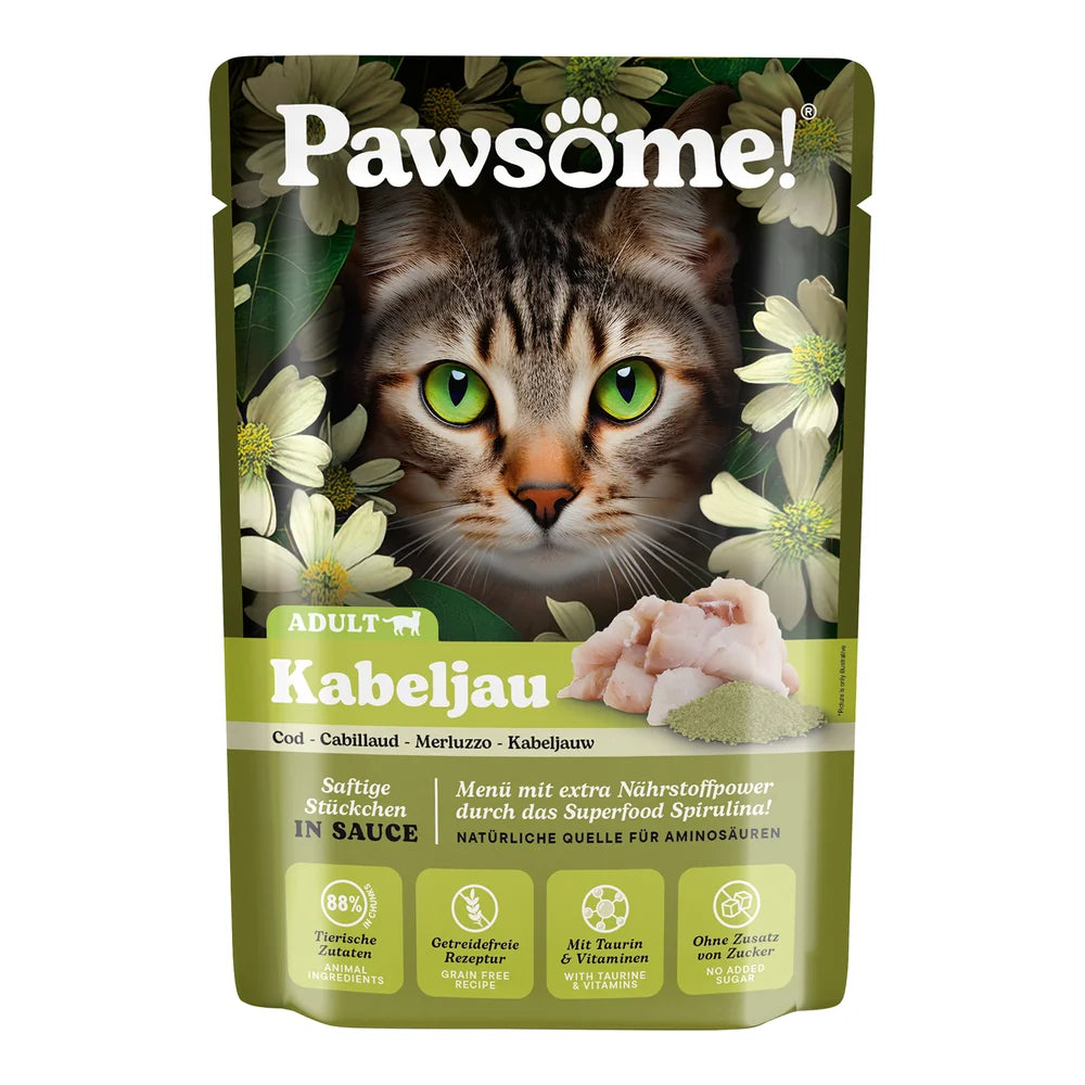 Pawsome Adult Kabeljau 85g