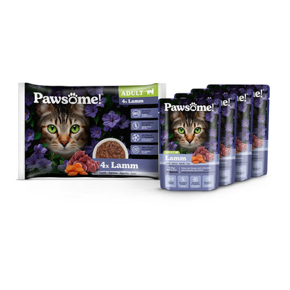 Pawsome Adult Lamm 85g 4er Flowpack