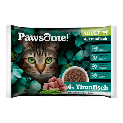 Pawsome Adult Thunfisch 85g 4er Flowpack