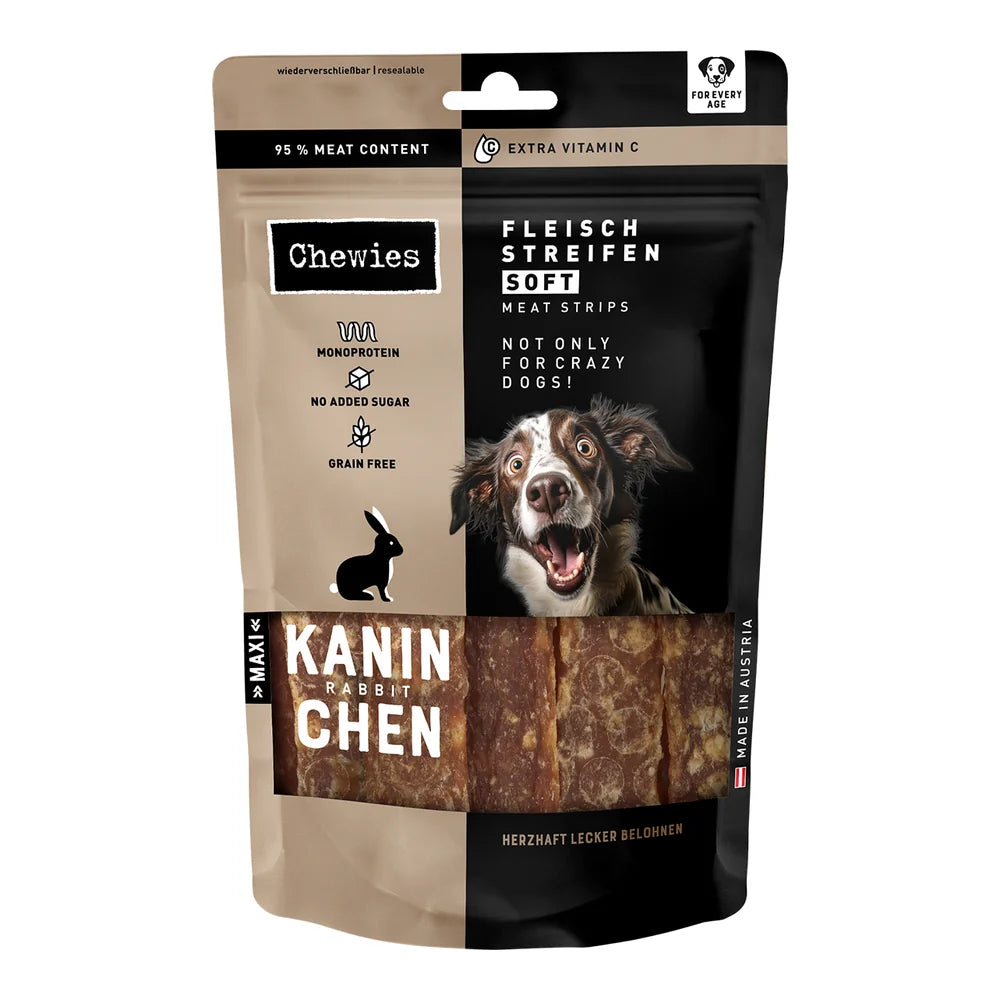 Chewies Fleischstreifen SOFT Maxi Kaninchen 150g
