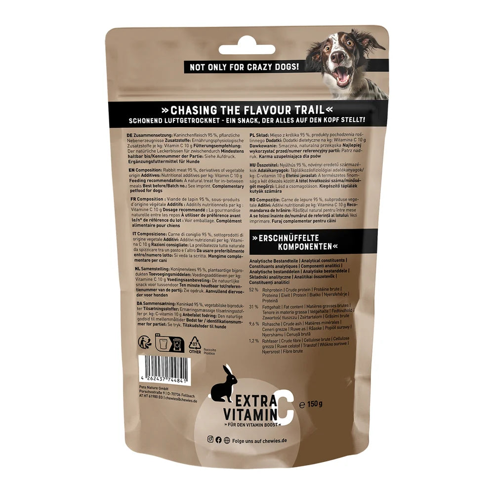 Chewies Fleischstreifen SOFT Maxi Kaninchen 150g