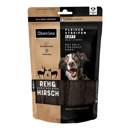 Chewies Fleischstreifen SOFT Maxi Reh & Hirsch150g