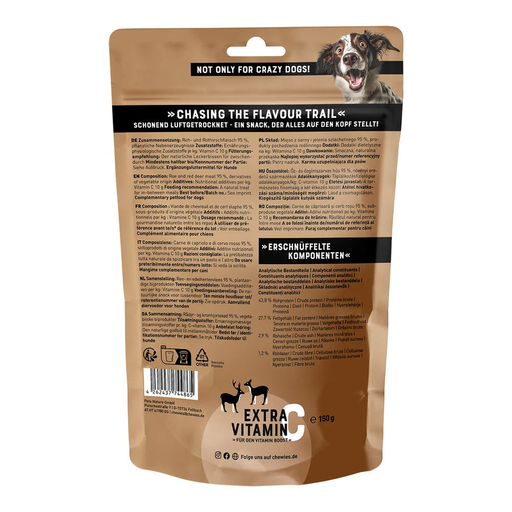 Chewies Fleischstreifen SOFT Maxi Reh & Hirsch150g