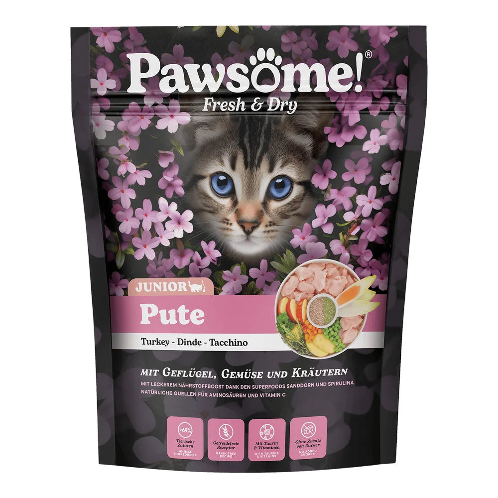 Pawsome Fresh & Dry Junior Pute 750g