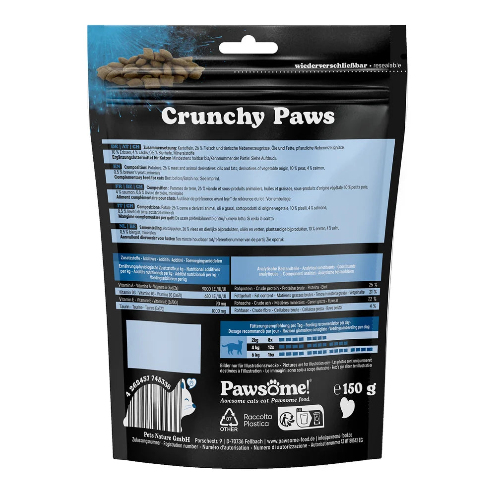 Pawsome Crunchy Paws Lachs 150g