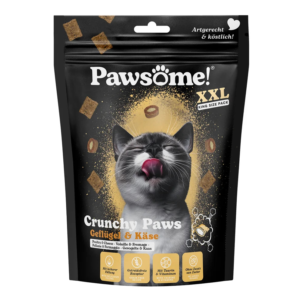 Pawsome Crunchy Paws Geflügel & Käse 150g