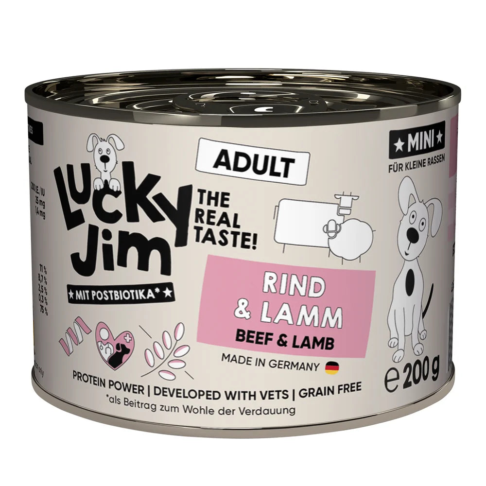 Lucky Jim MINI Adult Rind & Lamm 200g