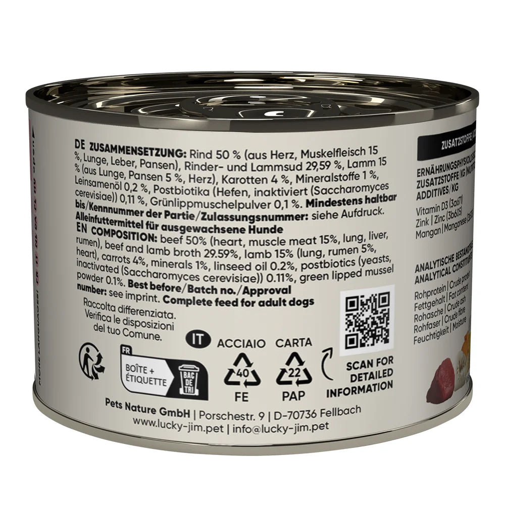 Lucky Jim MINI Adult Rind & Lamm 200g