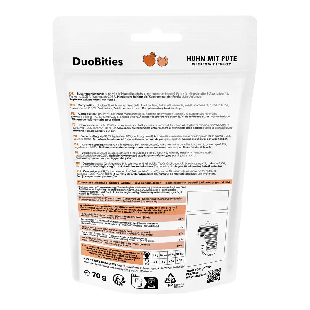 Lucky Jim DuoBities Huhn mit Pute 70g