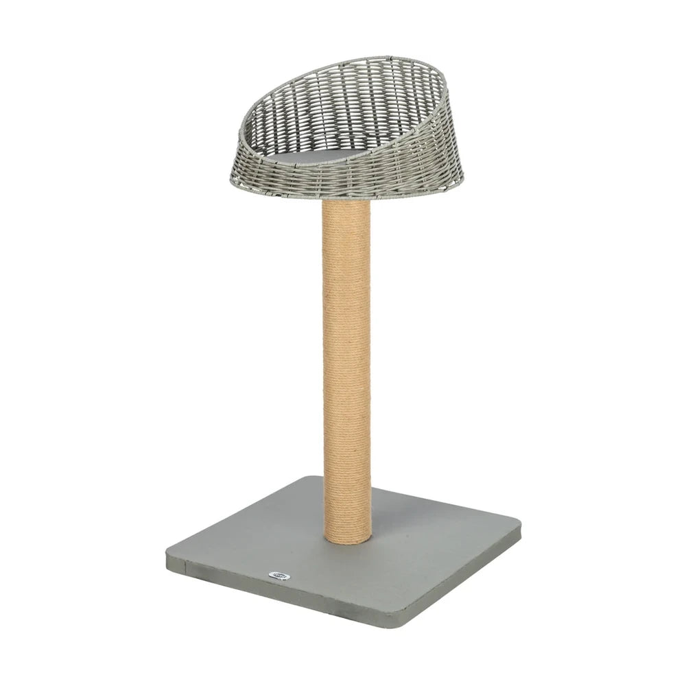 TRIXIE Outdoor Kratzbaum Amalia aus Polyrattan 88cm, grau