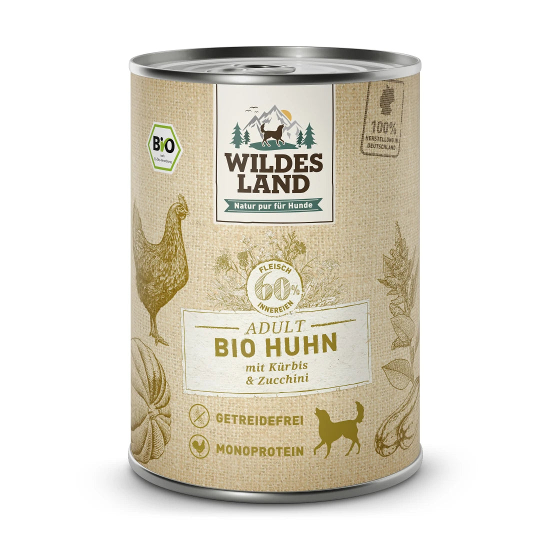 Wildes Land Bio Huhn mit Kürbis & Zucchini