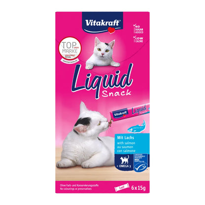Vitakraft Liquid Snack mit Lachs + Omega 3 6x15g