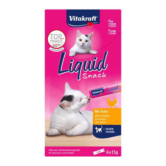 Vitakraft Liquid Snack mit Huhn + Taurin 6x15g