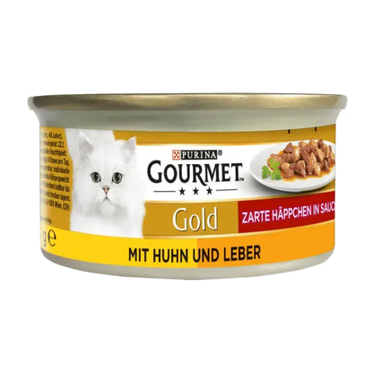 GOURMET Gold Zarte Häppchen mit Huhn & Leber 85g