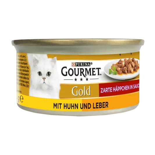 GOURMET Gold Zarte Häppchen mit Huhn & Leber 85g