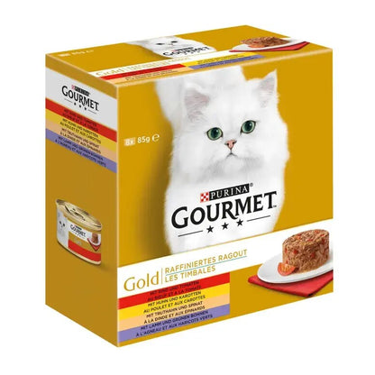 GOURMET Gold Raffiniertes Ragout mit Fleischvariationen 8x85g
