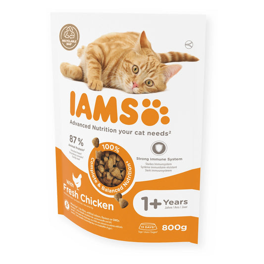 IAMS Trockenfutter Adult mit frischem Huhn 800g