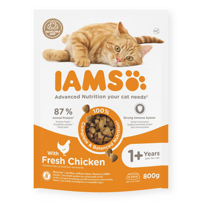 IAMS Trockenfutter Adult mit frischem Huhn 800g