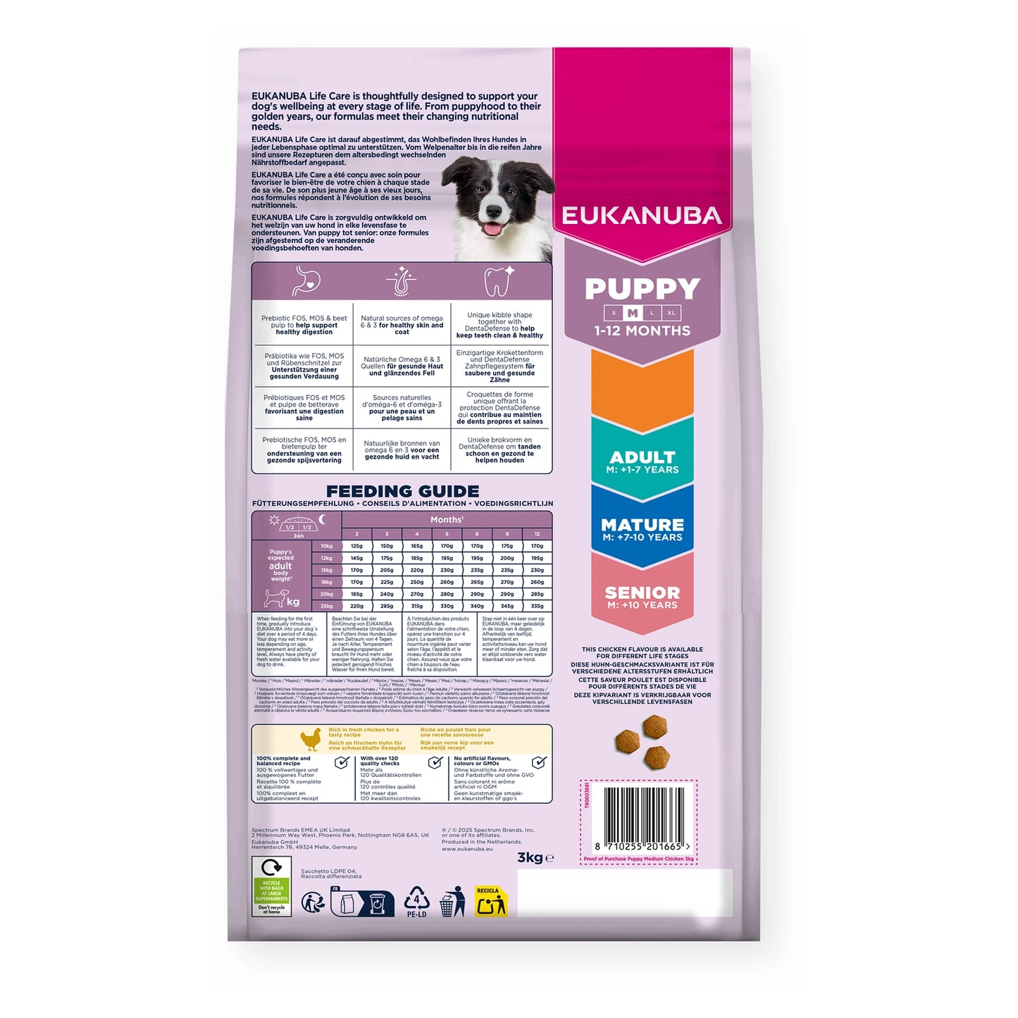 EUKANUBA Puppy für mittelgroßer Rassen mit frischem Huhn 3kg