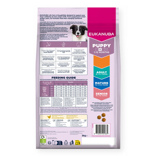 EUKANUBA Puppy für mittelgroßer Rassen mit frischem Huhn 3kg