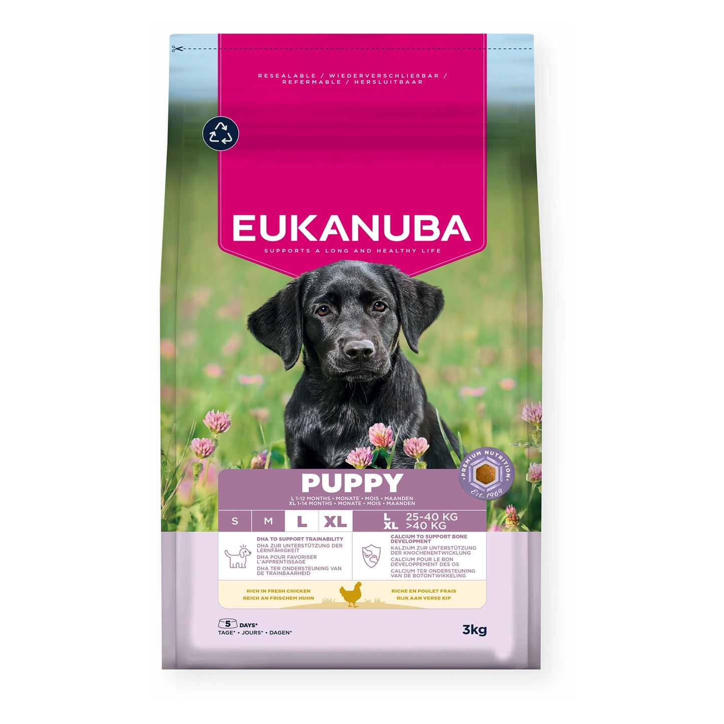 EUKANUBA Puppy für große Rassen mit frischem Huhn 3kg