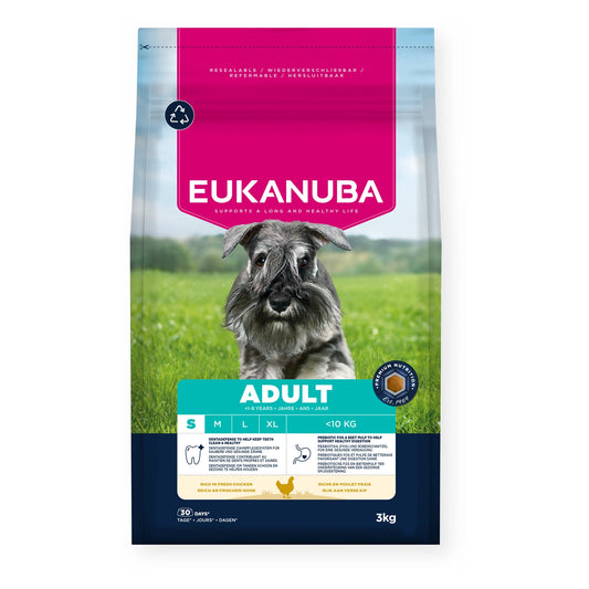 EUKANUBA Adult für kleine Rassen mit frischem Huhn 3kg