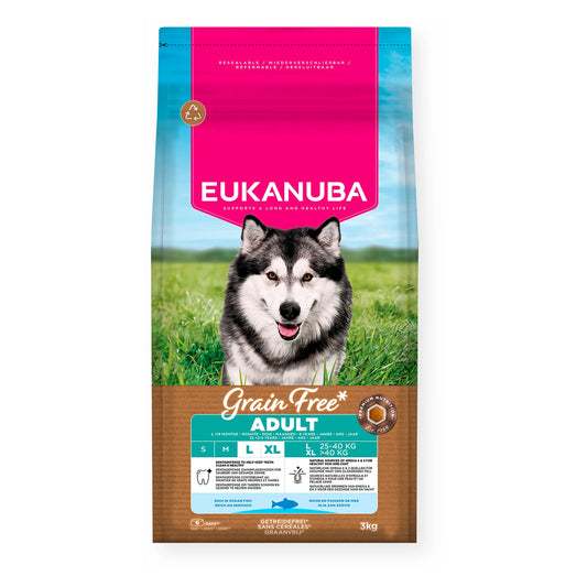 EUKANUBA Grain Free Adult mit Seefisch für großer Rassen 3kg