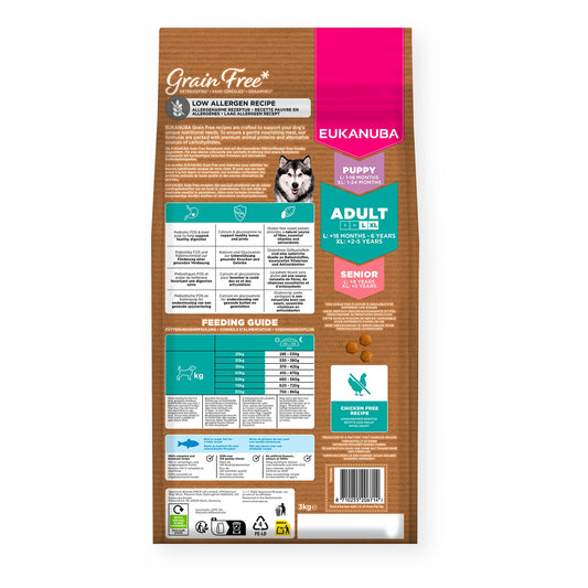 EUKANUBA Grain Free Adult mit Seefisch für großer Rassen 3kg
