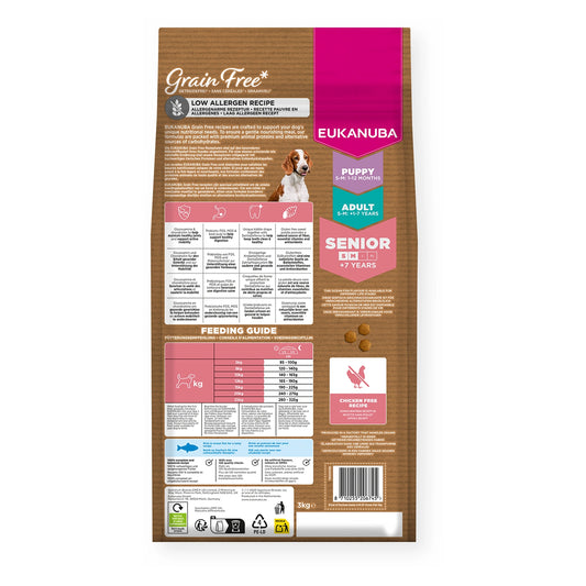 EUKANUBA Grain Free Senior mit Seefisch für kleine/mittelgroße Rassen 3kg