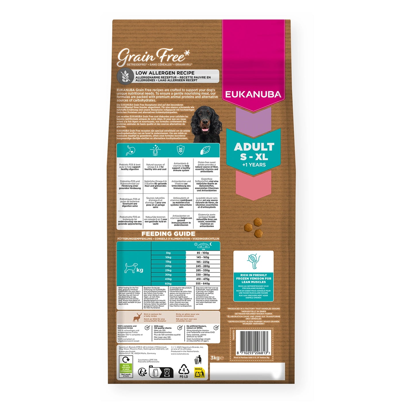 EUKANUBA Grain Free Adult mit Wild für alle Rassen 3kg