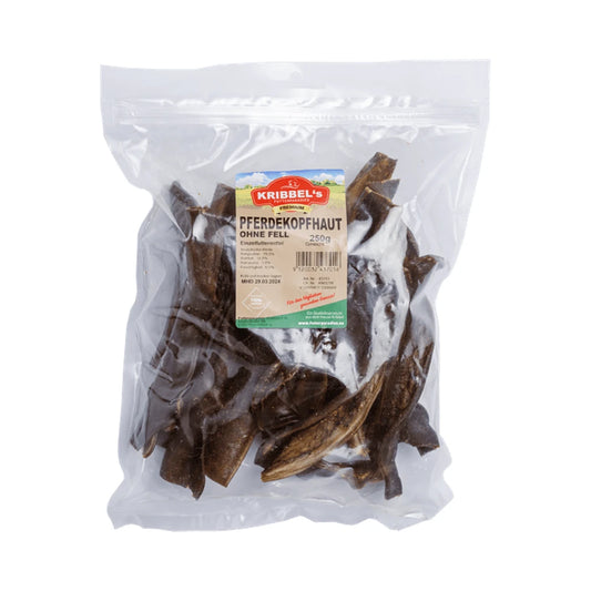 Kribbel's Pferdekopfhaut ohne Fell 250g